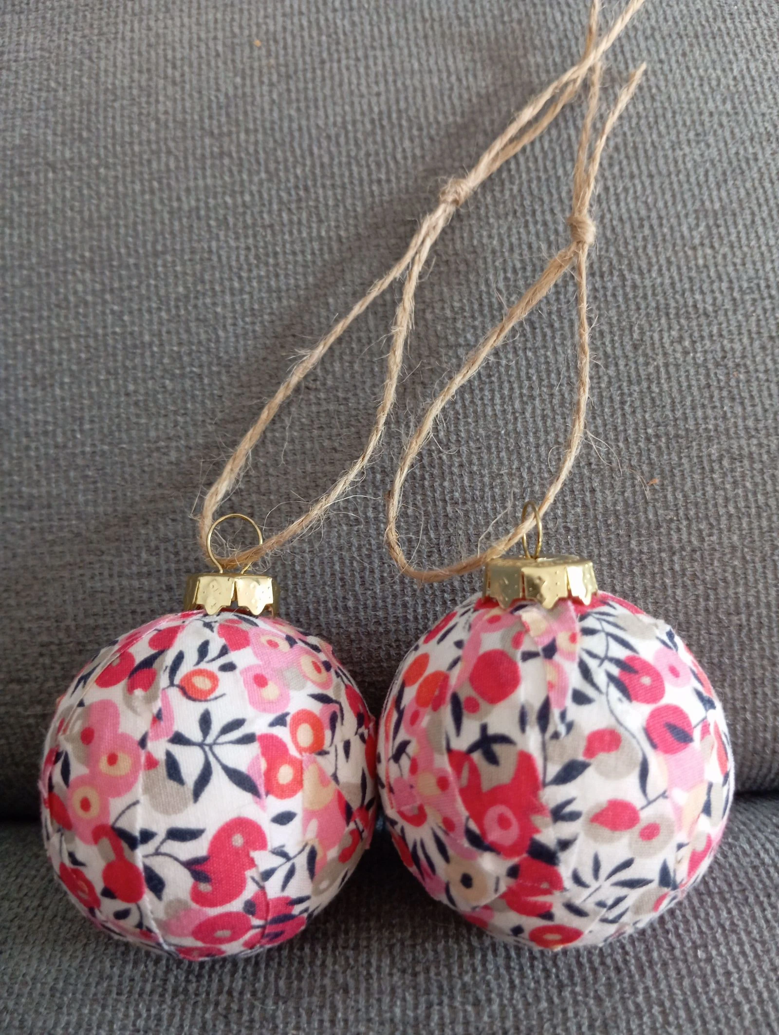 Two small liberty Christmas baubles – photo 2